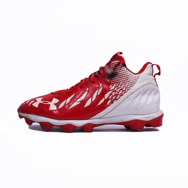 Under Armour Red UA Spotlight Franchise RM Football Cleats men’s branded shoes